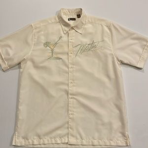 Centro light yellow, short sleeve martini 🍸 button down.  Men’s size Large